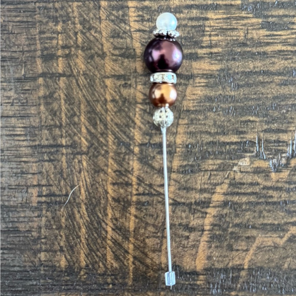 Beaded Stick Pin Brooch – NWOT
